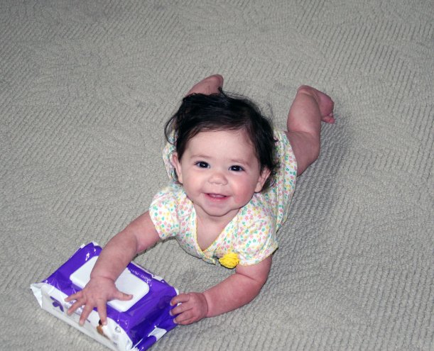 This is my four step program for getting baby wipes